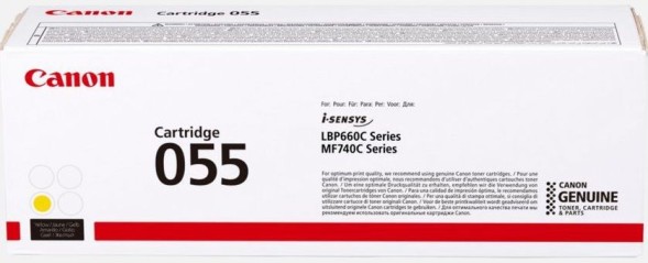 Тонер-картридж Canon Cartridge 055 Yellow для i-SENSYS MF740/LBP660 3013C002