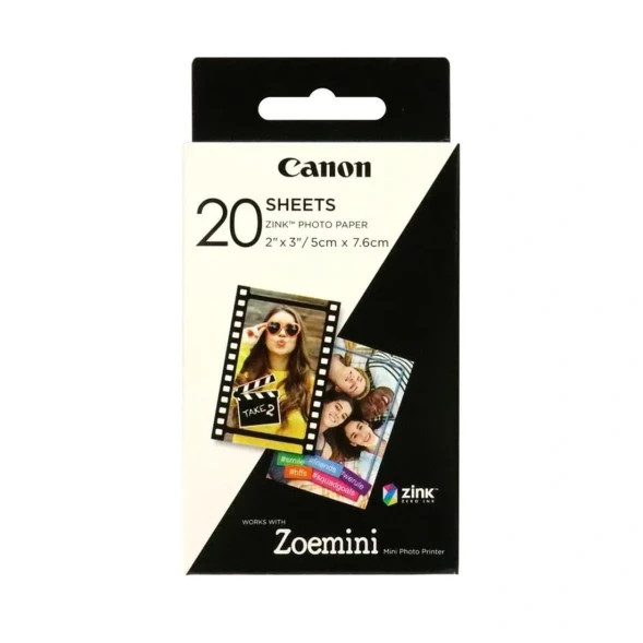 Фотобумага, Canon, ZINK PAPER ZP-2030 20 SHEETS EXP HB, 3214C002AA