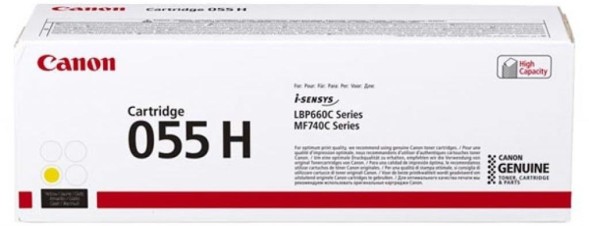 Тонер-картридж Canon Cartridge 055H Yellow для i-SENSYS MF740/LBP660 3017C002
