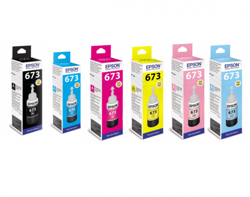 Комплект оригинальных чернил Epson 673 (6 цветов) для L800/L850/L810/L1800