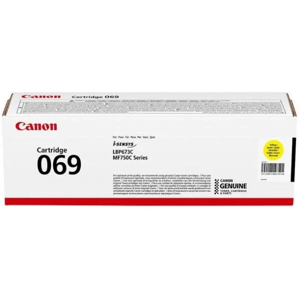 Картридж Canon 069 Yellow для i-SENSYS MF752Cdw/MF754Cdw/LBP673Cdw 5091C002