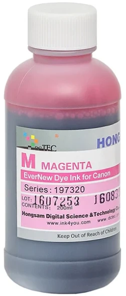 Чернила водорастворимые Hongsam DCTec для плоттеров Canon imagePROGRAF iPF670/770 Magenta 200мл