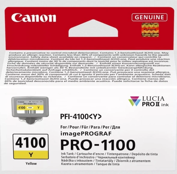 Картридж Canon PFI-4100 Yellow для imagePROGRAF PRO-1100 6780C001