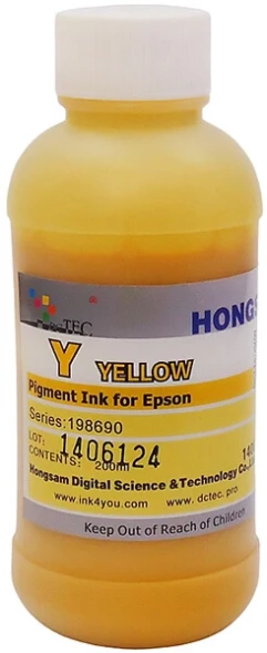 Чернила DCTec для Epson 7900 Pigment Yellow (Y) 200 ml