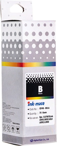 Чернила водорастворимые Ink-mate EIM-801 Black для Epson L800/L805/L810/L850/L1800 70мл