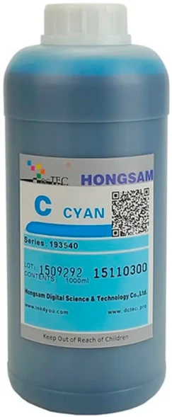 Чернила водорастворимые Hongsam DCTec Cyan для HP DesignJet T610/T790/T1100 1000мл