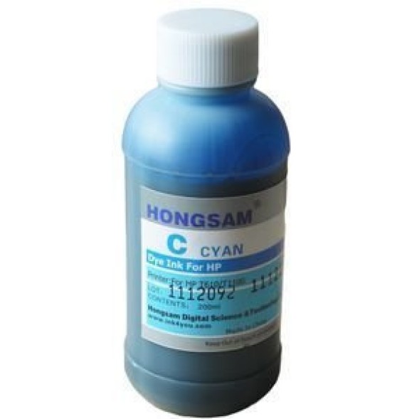 Чернила водорастворимые Hongsam DCTec Cyan для HP DesignJet T610/T790/T1100 200мл