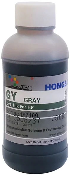 Чернила водорастворимые Hongsam DCTec Gray для HP DesignJet T610/T790/T1100 200мл