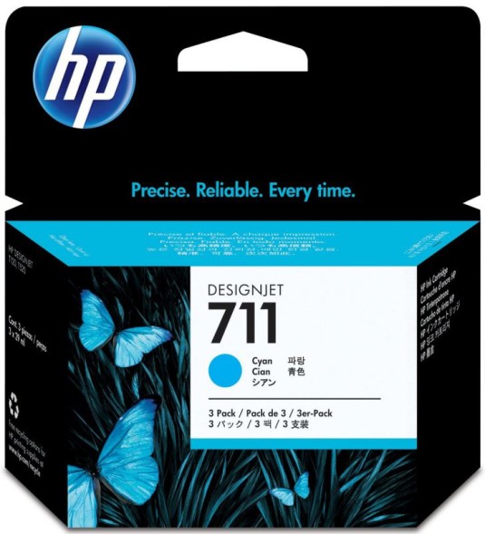 Картридж HP 711 Cyan для DesignJet T120/T520 CZ134A