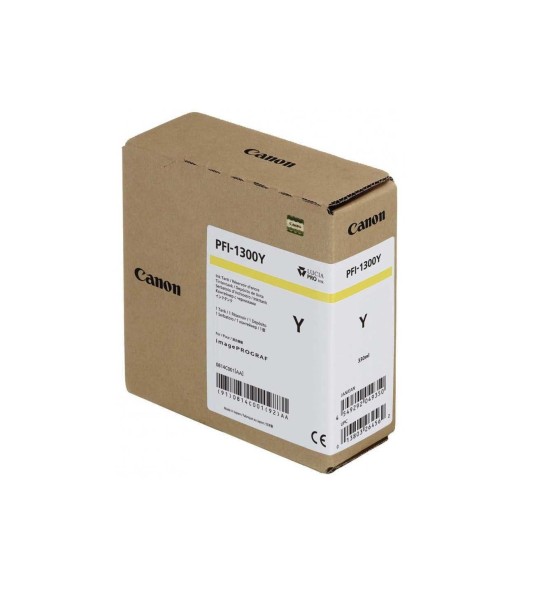 Картридж Canon PFI-1300 Yellow для imagePROGRAF PRO-2100/4100/6100/4100S/6100S 0814C001