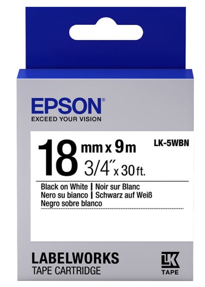 Картридж ленточный Epson LK5WBN Black для LabelWorks LW-1000P/LW-400/LW-700 C53S655006