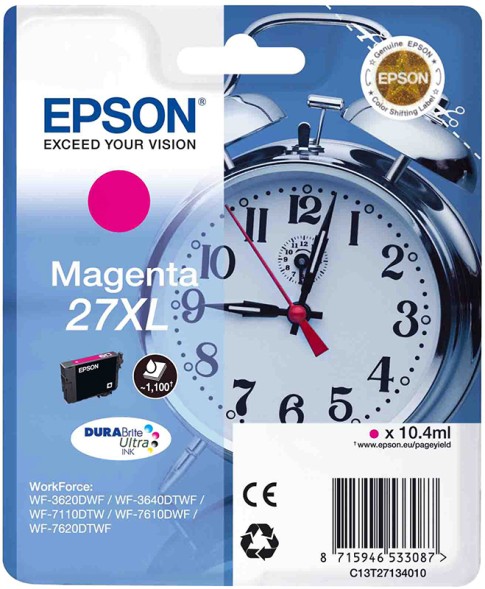Картридж Epson DURABrite Ultra T2713 Magenta для WorkForce WF-7110/WF-7610/WF-7620 C13T27134022