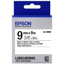Картридж ленточный Epson LK3WBN Black для LabelWorks LW-1000P/LW-400/LW-700 C53S653003