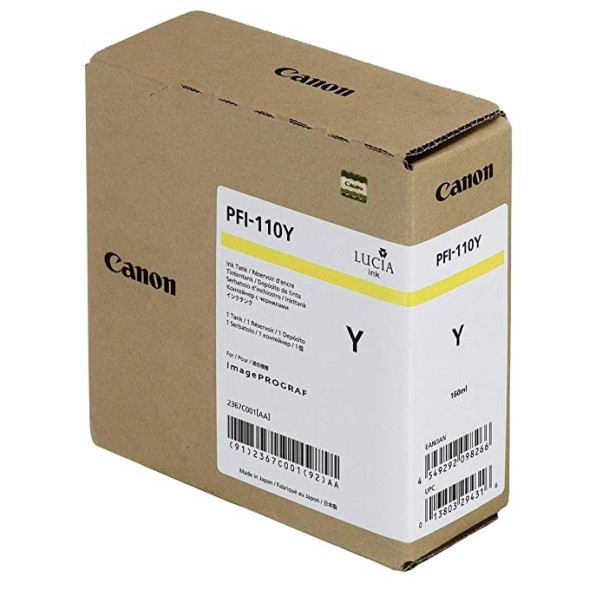 Картридж Canon PFI-110 Yellow для imagePROGRAF TX-2000/TX-3000/TX-4000 2367C001