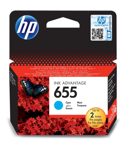 Картридж HP 655 Cyan для DeskJet 3525/4615/4625/5525/6525 CZ110AE