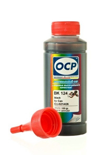 Чернила OCP BK124 photo BLACK для Canon CLI- 521, 100 gr.