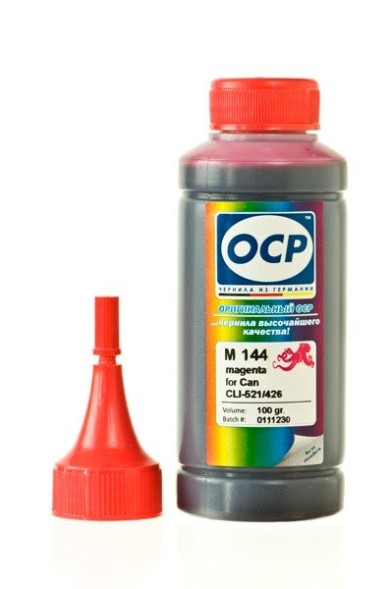Чернила OCP M144 MAGENTA для Canon CLI-521, 100 gr.