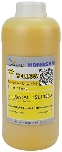 Чернила пигментные Hongsam DCTec Yellow для Canon imagePROGRAF TM-200/TM-300/TM-305 1000мл