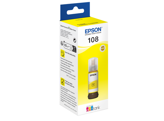 Чернила Epson 108 Yellow для L8050/L6490 C13T09C44A