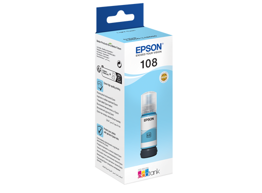 Чернила Epson 108 Light Cyan для L8050/L6490 C13T09C54A