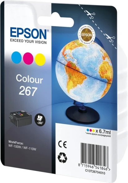 Картридж Epson Tri-colour для WorkForce WF-100W C13T26704010