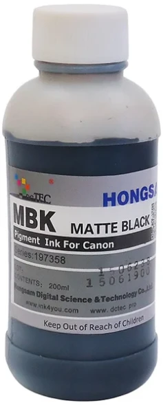 Чернила пигментные Hongsam DCTec для плоттеров Canon imagePROGRAF iPF670/770 Matte Black 200мл