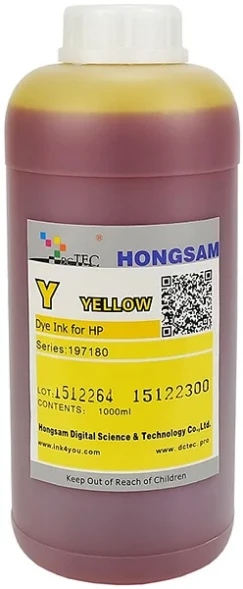 Чернила водорастворимые Hongsam DCTec для плоттеров Canon imagePROGRAF iPF670/770 Yellow 1000мл