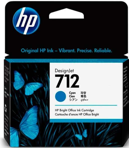 Картридж HP 712 Cyan для DesignJet Т230/T250/T630/T650 3ED67A