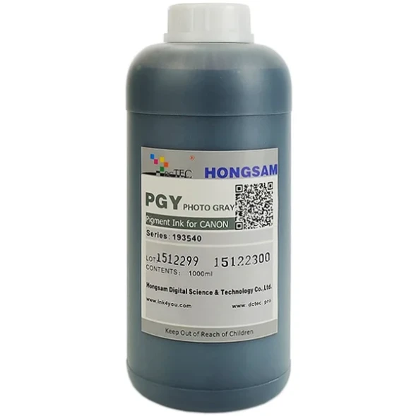 Чернила пигментные Hongsam DCTec Photo Gray для Canon imagePROGRAF PRO-4600/6600 1000мл