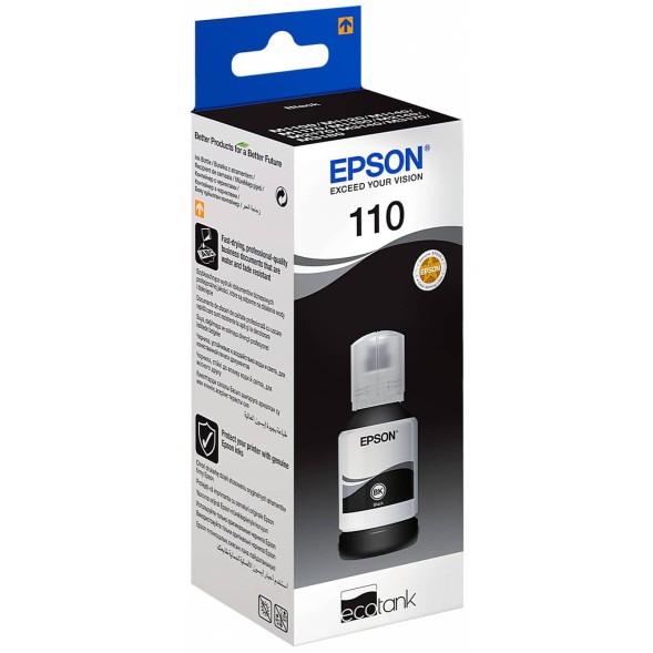Чернила Epson 110 Eco Tank Black для M1100/M1120 C13T03P14A
