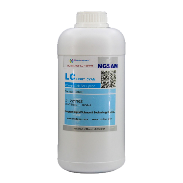 Чернила DCTec для Epson 7900 Pigment Light Cyan (LC) 1000 ml