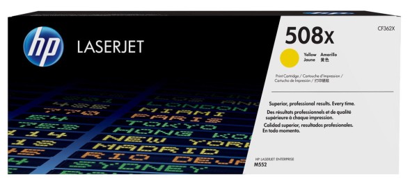 Картридж HP CF362X (508X) Yellow для Color LaserJet Enterprise M552/M553/M577