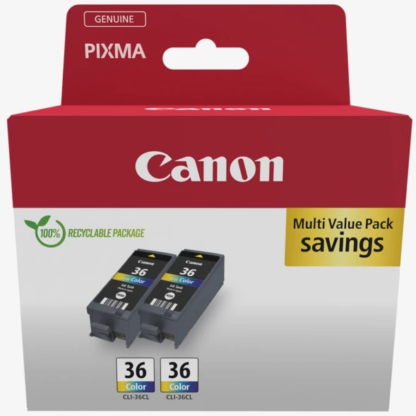 Картридж Canon CLI-36 Color (Twin Pack) для PIXMA TR150/BX110 1511B025
